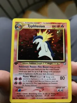 Pokemon Typhlosion 1st edition 18/111 holo ENG Neo Genesis NM PSA contender - Image 1