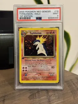 PSA 9 Typhlosion 1st Edition Neo Genesis 18/111 Pokemon Card MINT Holo - Image 2