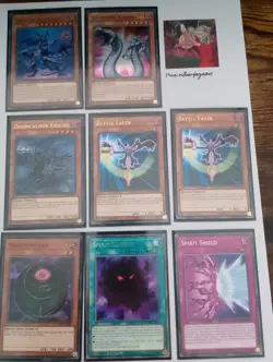 YuGiOh! Fiend support Bulk Holos Super Ultra Rare Set 8 Card Lot (see pics) - Image 1