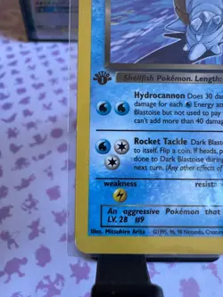 Dark Blastoise 20/82 Rare Non-Holo 1st Edition Team Rocket Vintage Pokemon TCG - Image 5