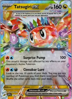Tatsugiri ex 142/191 Double Rare Pokemon Holo NM/M - Image 1