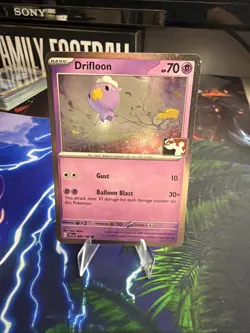 Drifloon Holo Pokemon Prize Pack Series 4 Promo Pokemon Card Play Stamp - Image 1