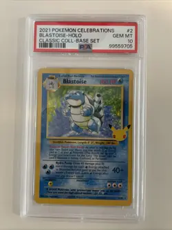 2021 Pokemon Blastoise Celebrations Classic Collection Holo 2/102 PSA 10 GEM 👍 - Image 2