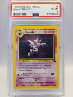 Pokemon TCG Wizards Fossil Haunter 6/62 Holo Unlimited 1999 ENG PSA 6 - Image 1