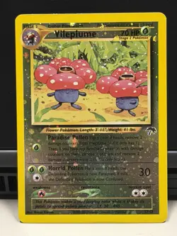 Pokemon TCG Vileplume Southern Islands 17/18 Reverse Holo Promo English 2001 - Image 1