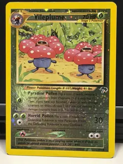 Pokemon TCG Vileplume Southern Islands 17/18 Reverse Holo Promo English 2001 - Image 2