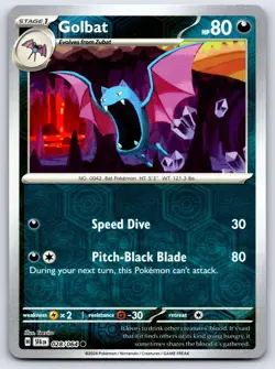 GOLBAT 028/064 REVERSE HOLO SHROUDED FABLE POKEMON NEAR MINT - Image 1