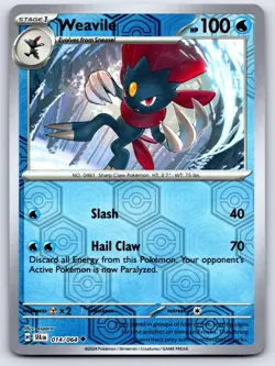WEAVILE 014/064 REVERSE HOLO SHROUDED FABLE POKEMON NEAR MINT - Image 1