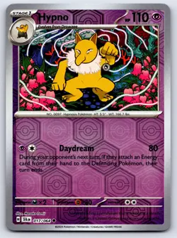 HYPNO 017/064 REVERSE HOLO SHROUDED FABLE POKEMON NEAR MINT - Image 1