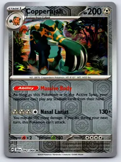 COPPERAJAH 042/064 REVERSE HOLO SHROUDED FABLE POKEMON NEAR MINT - Image 1