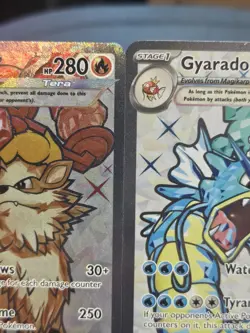 Pokemon S&V Base Set Arcanine Ex Holo 224/198 & Gyarados Ex Holo 225/198 NM/M - Image 3