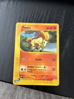 Pokemon TCG Ponyta Reverse Holo Card 102/147 2002 Aquapolis - Image 1