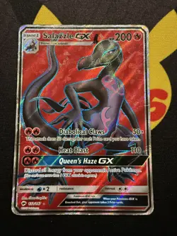 Pokemon Card Salazzle GX 132/147 Full Art Ultra Rare Heavily Played Damaged - Image 1