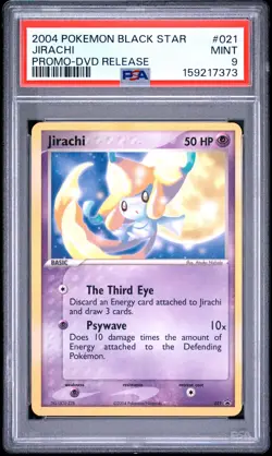 2004 POKEMON BLACK STAR PROMO DVD RELEASE #021 JIRACHI PSA 9 - Image 1