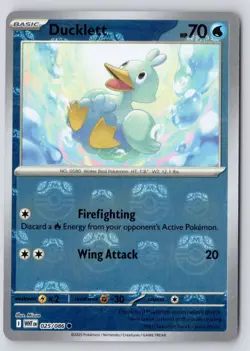 Ducklett (Master Ball Pattern) 025/086 Common White Flare Near Mint - Image 1