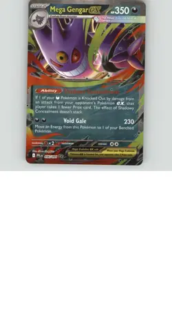 Mega Gengar ex 056/094 Double Rare Phantasmal Flames Pokemon Holo Near Mint - Image 1