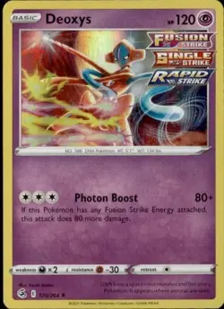 Pokemon TCG Fusion Strike Deoxys Holo Rare 120/264 - Image 1