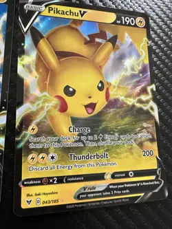 PIKACHU V POKEMON CARDS TCG 2 FULL ART HOLOS NM-LP - Image 3