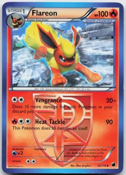 Flareon 12/116 Uncommon Plasma Freeze Pokemon Moderately Played - Image 1