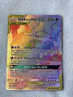 Muk & Alolan Muk GX 220/214 Unbroken Bonds Secret Rainbow Holo 270 HP EN - Image 1