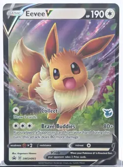 Eevee V SWSH065 SWSH: Sword & Shield Promo Cards Holo Pokemon TCG - Image 1