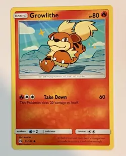 GROWLITHE 21/149 SM BASE SET COMMON POKEMON Regular - Image 1