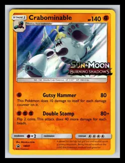 Crabominable SM47 Pre-Release Promo Sun & Moon Pokemon 2187 - Image 1