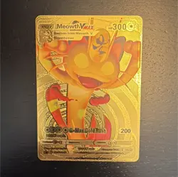 Pokemon TCG Meowth VMAX SWSH005 Sword & Shield Promo Holo VMAX 300HP - Image 1