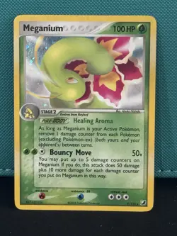 Meganium 9/115 Unseen Forces Holo 2005 Pokemon LP - Image 1