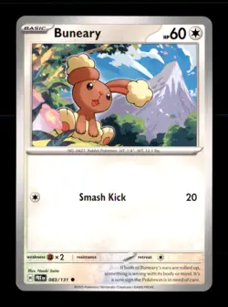 Buneary 083/131 Common Prismatic Evolutions Pokemon Near Mint - Image 1