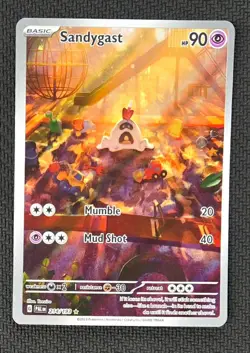 Sandygast IR 214/193 Sv02: Paldea Evolved Illustration Rare Holo Pokemon TCG NM - Image 1