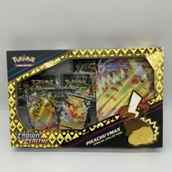 Pokemon Crown Zenith Pikachu VMax Premium Collection Box 5 Booster Packs - Image 1