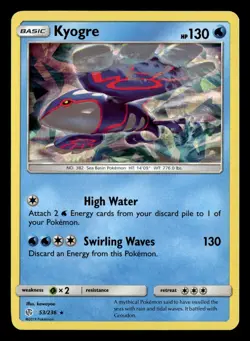 Kyogre 53/236 Cracked Ice Holo Rare Deck Exclusives Pokemon Card - Image 2