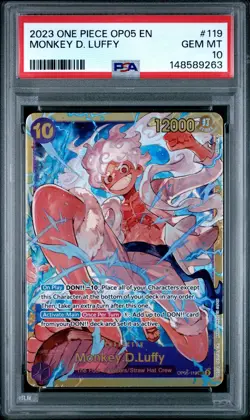 2023 ONE PIECE OP05-AWAKENING OF THE NEW ERA #119 MONKEY D. LUFFY PSA 10 - Image 1