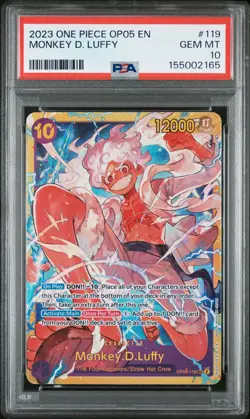 2023 ONE PIECE OP05-AWAKENING OF THE NEW ERA #119 MONKEY D. LUFFY PSA 10 - Image 1
