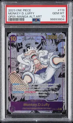 2023 ONE PIECE OP05-AWAKENING OF THE NEW ERA #119 MONKEY D. LUFFY PSA 10 - Image 1