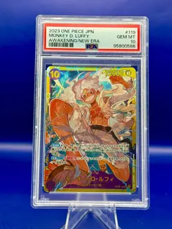 Monkey D Luffy OP05-119 PSA 10 Awakening of the New Era 2023 ONE PIECE Japanese - Image 1