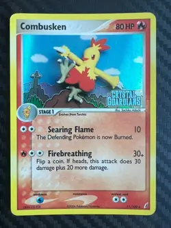 Pokemon TCG Combusken 31/100 Crystal Guardians Reverse Holo LP - Image 1