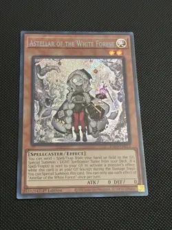 Yugioh! - Astellar of the White Forest INFO-EN013 1st Edition Secret Rare - NM - Image 1
