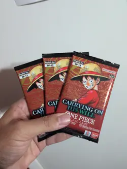 One Piece Carrying On His Will OP-13 Three 3 Booster Packs Lot English - Image 1
