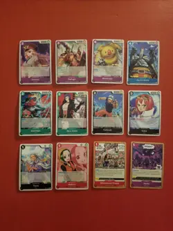 BANDAI - ONE PIECE CCG - PRE-RELEASE STAMPED GAME CARDS LOT OF 12 DIFFERENT - NM - Image 1