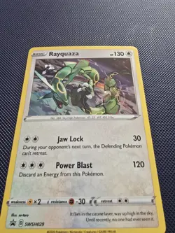 Rayquaza SWSH029 Black Star Promo Cosmos Holo Pokemon Card - Image 2