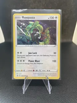 Pokemon TCG Rayquaza SWSH029 Black Star Promo Holo Card Near Mint Condition - Image 1