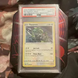 2024 Pokemon Rayquaza SWSH029 Black Star Promo Holo Card Cosmos PSA 10 - Image 1