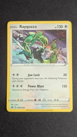 Pokemon Rayquaza Holo Black Star Promo TCG Card SWSH029 - Image 1