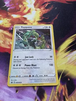 Pokemon Rayquaza Holo Black Star Promo TCG Card SWSH029 Near Mint! - Image 1