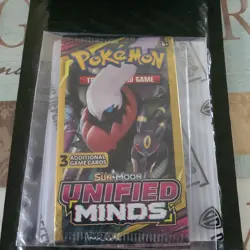 Pokemon Card - Unified Minds - Sun & Moon - 3 Card Mini Booster Pack New - Image 1