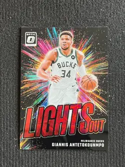 Giannis Antetokounmpo 2024-25 Panini Donruss Optic Lights Out Red #10 - Image 1