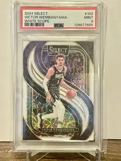 2024 Select White Scope #102 VICTOR WEMBANYAMA /35 PSA 9 - Image 1
