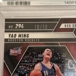 2024-25 Panini Mosaic-Yao Ming #294 International Gold 10/10 SSP PSA 9 POP Is 1 - Image 3
